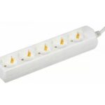 დამაგრძელებელი კაბელი GENERICA U05 5 ადგილი 2P+PE/3m 3x1mm2 10A/250V WYP10-10-05-03-Z-G