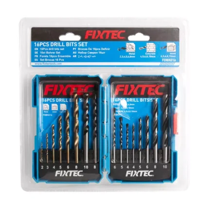 საბურღი პირების ნაკრები FIXTEC FDBK016 (16 PCS)